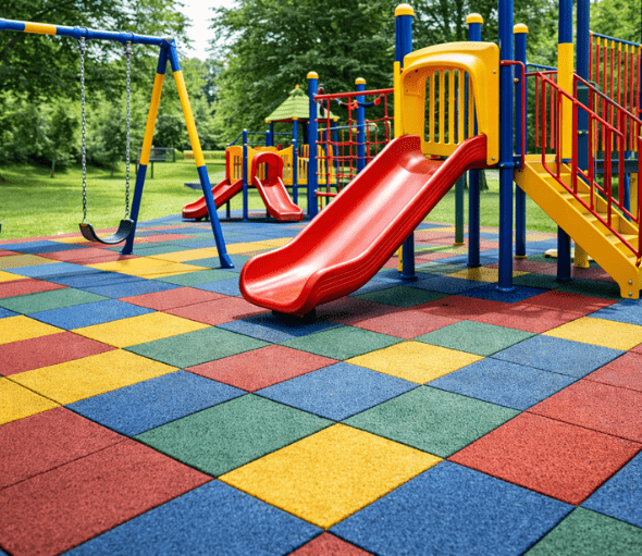 Recycled Crumb Rubber Tiles